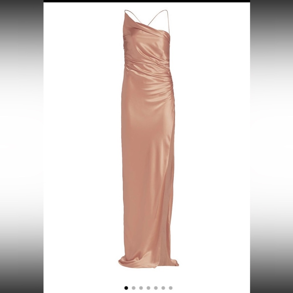 Ruched Silk Gown - Color Shell - Worn once and dry cleaned - Perfect condition